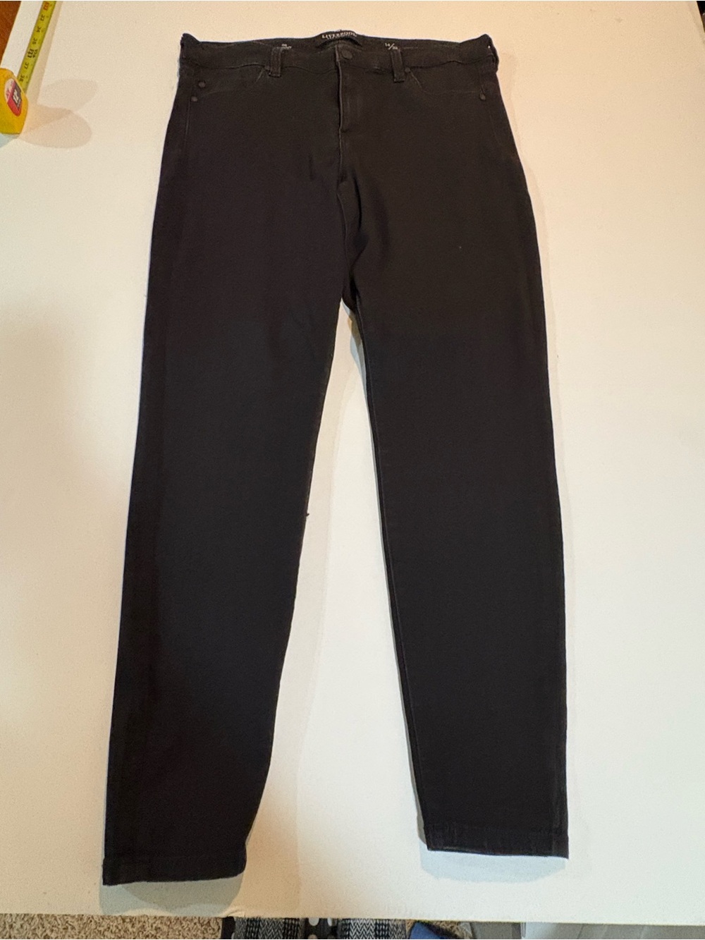 Women’s Liverpool Los Angeles Black Straight-Leg Pants | Size 14/32